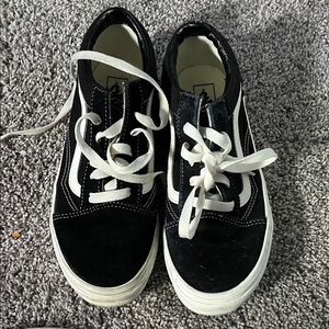 Vans Kids Black and White Sneakers
